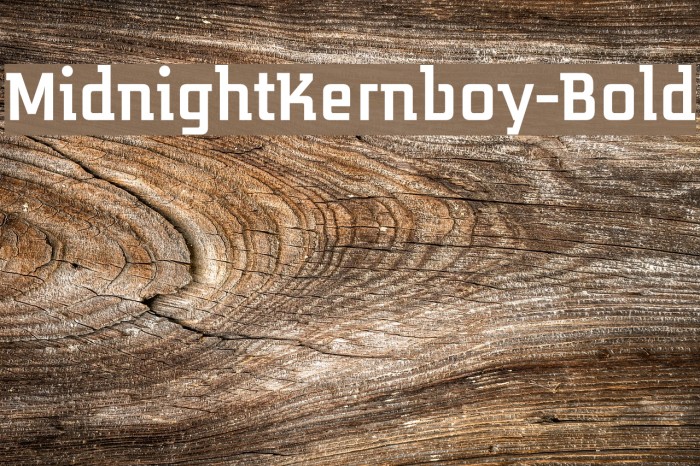 MidnightKernboy-Bold Font examples