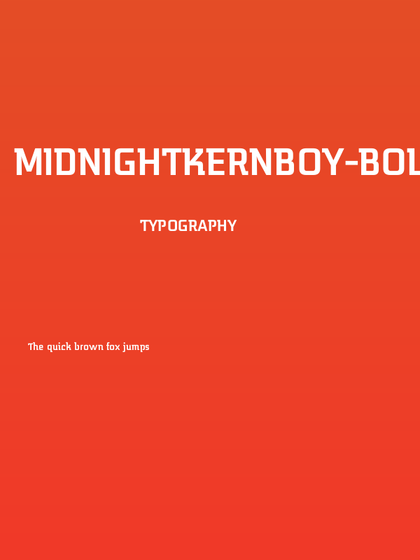 MidnightKernboy-Bold Poster
