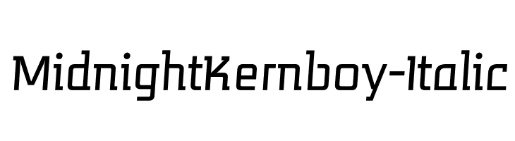 MidnightKernboy-Italic Font