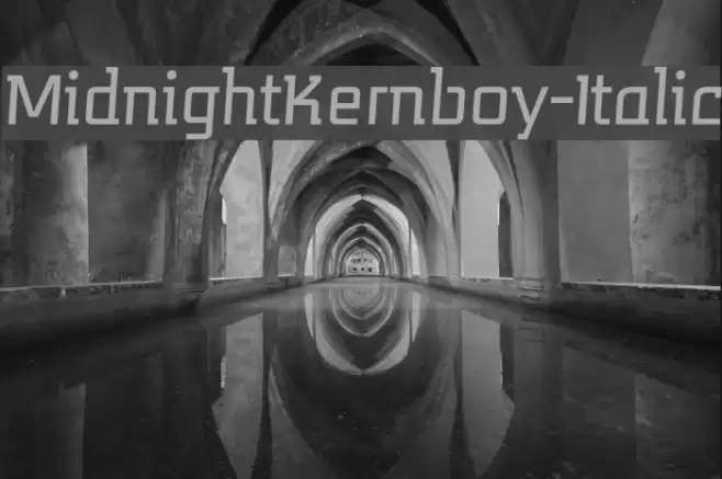 MidnightKernboy-Italic خط examples