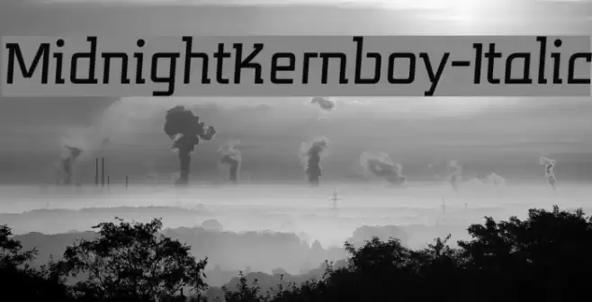 MidnightKernboy-Italic خط examples
