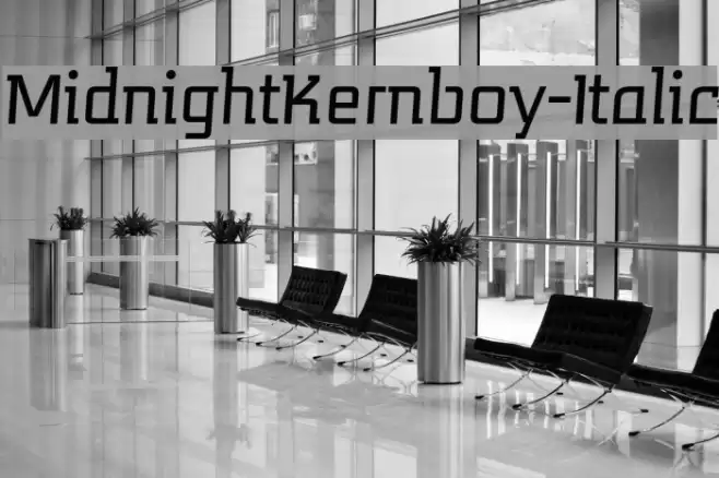 MidnightKernboy-Italic خط examples