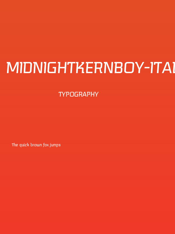 MidnightKernboy-Italic Poster