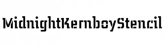 MidnightKernboyStencil  les polices de caractères gratuit tlcharger