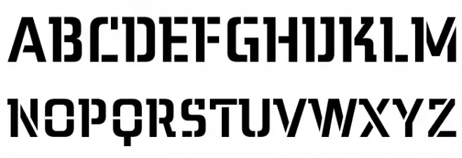 MidnightKernboyStencil Fuentes MAYÚSCULAS