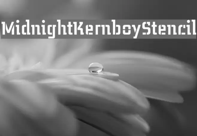 MidnightKernboyStencil Fonte examples