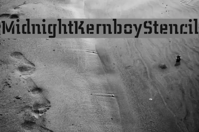 MidnightKernboyStencil Fonte examples