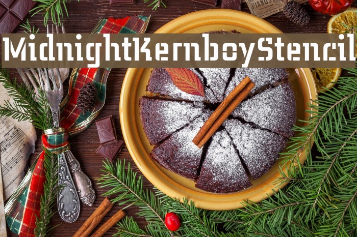 MidnightKernboyStencil Font examples