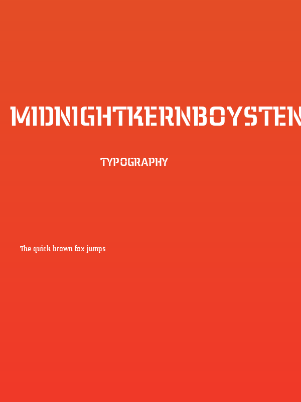 MidnightKernboyStencil Poster