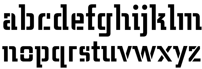 MidnightKernboyStencil Font LOWERCASE