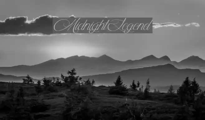 MidnightLegend Font examples