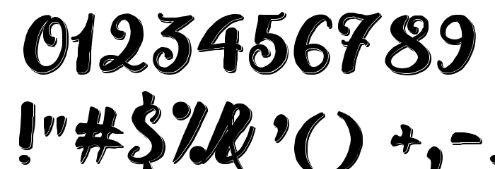 MidnightinOctober Font OTHER CHARS