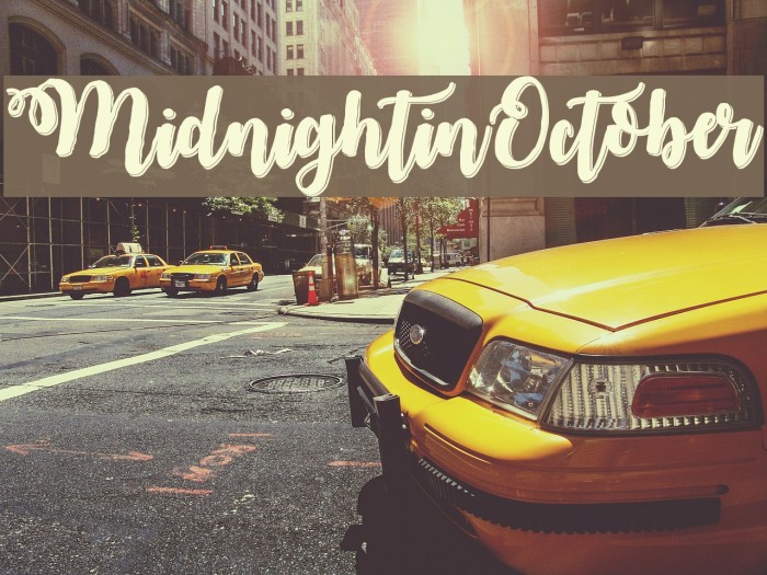 MidnightinOctober Font examples