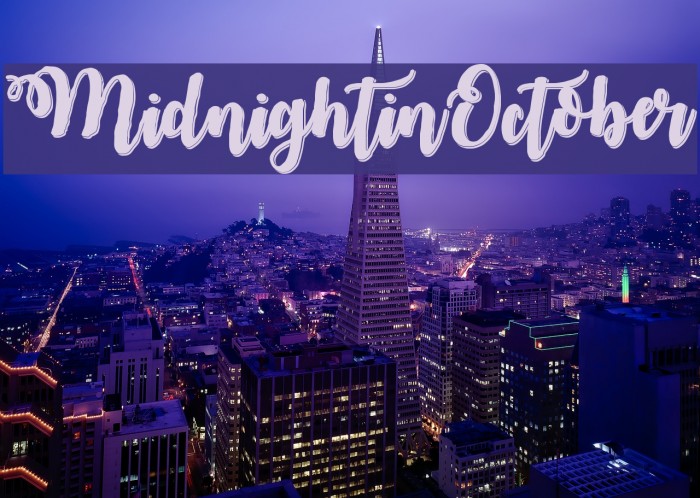 MidnightinOctober Font examples
