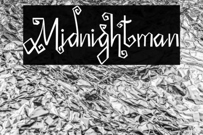 Midnightman Font examples