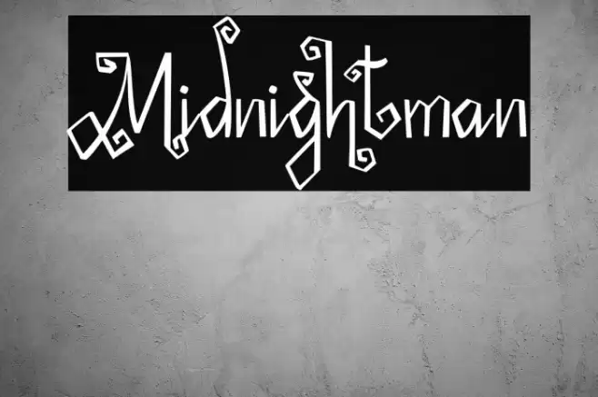 Midnightman Font examples