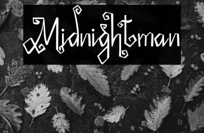 Midnightman Font examples