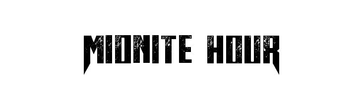 Midnite Hour  Frei Schriftart Herunterladen