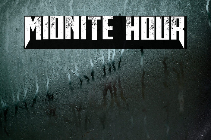 Midnite Hour Font examples