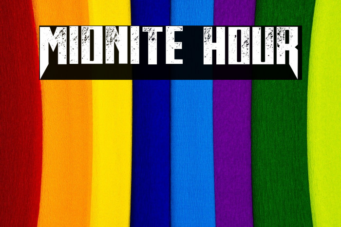 Midnite Hour Font examples