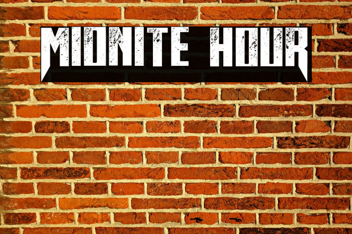 Midnite Hour Font examples