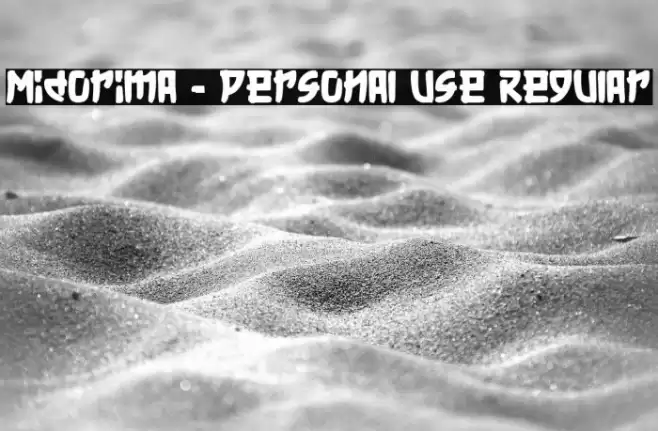 Midorima - Personal Use Regular Font examples