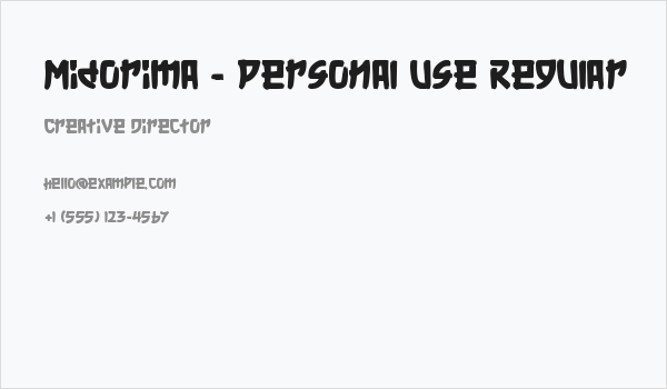 Midorima - Personal Use Regular Business Card