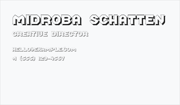 Midroba Schatten Business Card