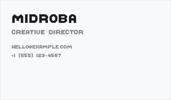 Midroba Business Card