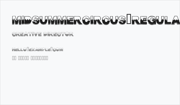 MidsummerCircus-Regular Business Card