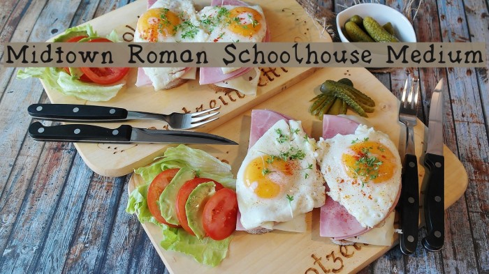 Midtown Roman Schoolhouse Medium Font examples