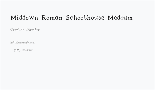 Midtown Roman Schoolhouse Medium Business Card