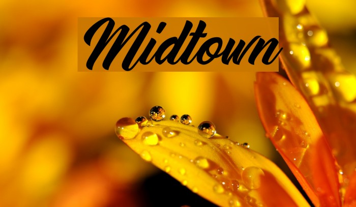 Midtown Font examples