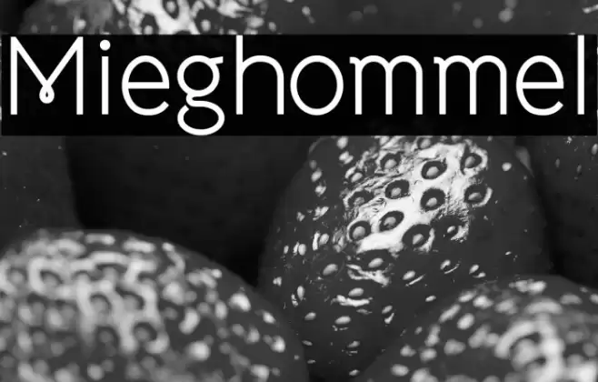 Mieghommel Font examples