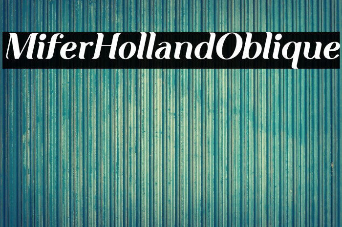 Mifer Holland Oblique Example 3