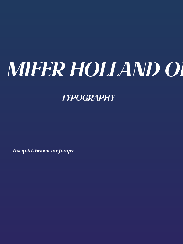 Mifer Holland Oblique Poster