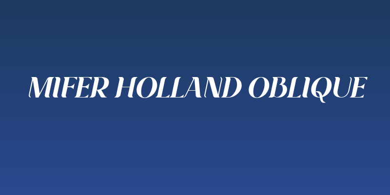 Mifer Holland Oblique Social Header