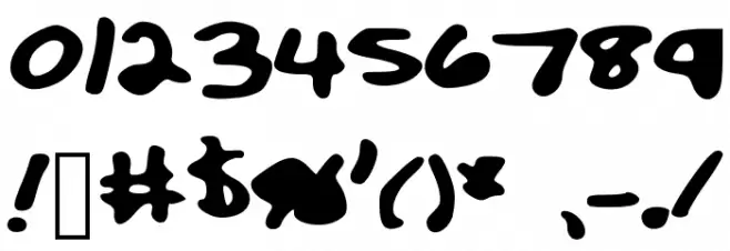 MiffinsHandwriting Font OTHER CHARS