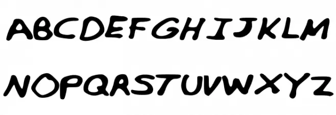 MiffinsHandwriting Caratteri MAIUSCOLE