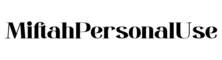 Miftah Personal Use  免费字体下载