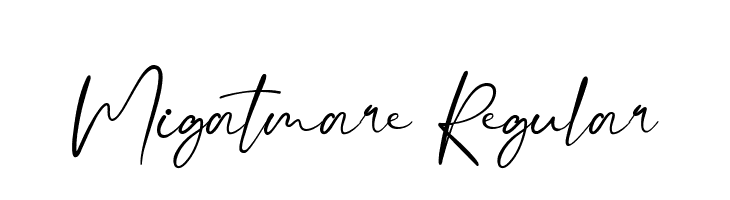Migatmare Regular  font caratteri gratis