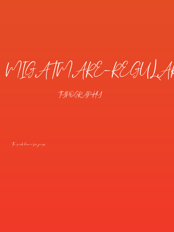 Migatmare-Regular Poster