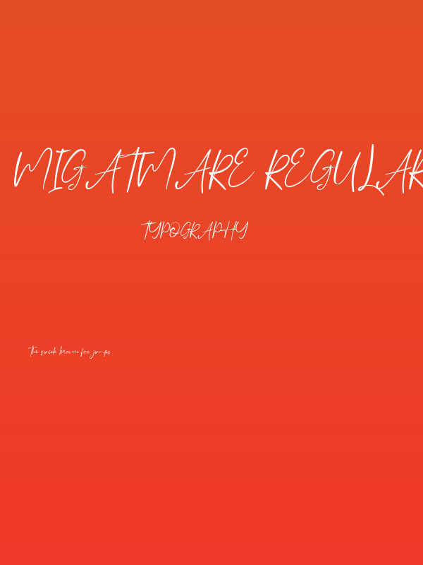 Migatmare Regular Poster