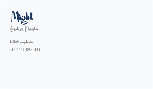 Might Business Card