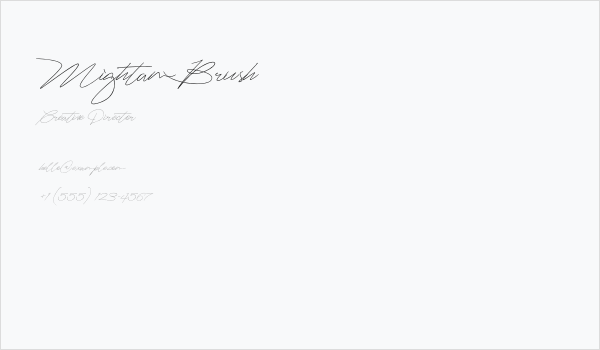 MightamBrush Business Card