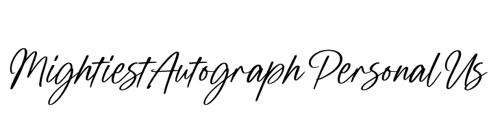 Mightiest Autograph Personal Us  免费字体下载