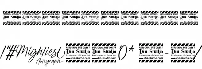 Mightiest Autograph Personal Us Font OTHER CHARS