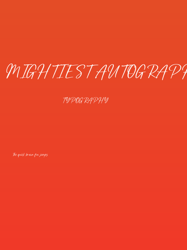 Mightiest Autograph Personal Us Poster