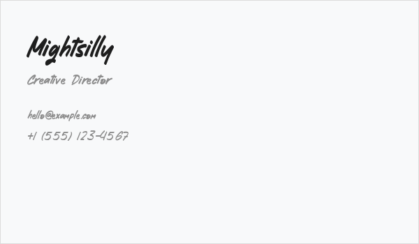 Mightsilly Business Card