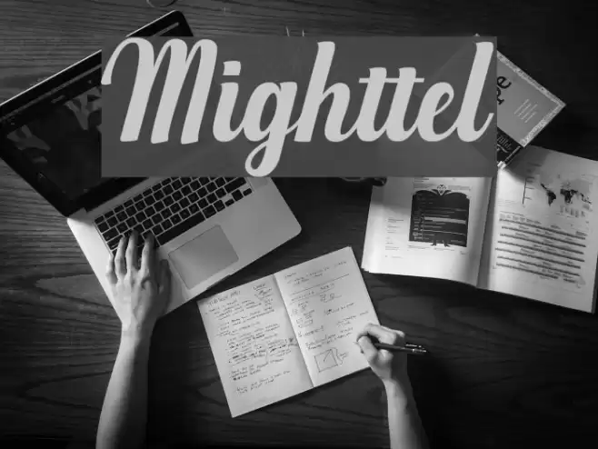 Mighttel Font examples